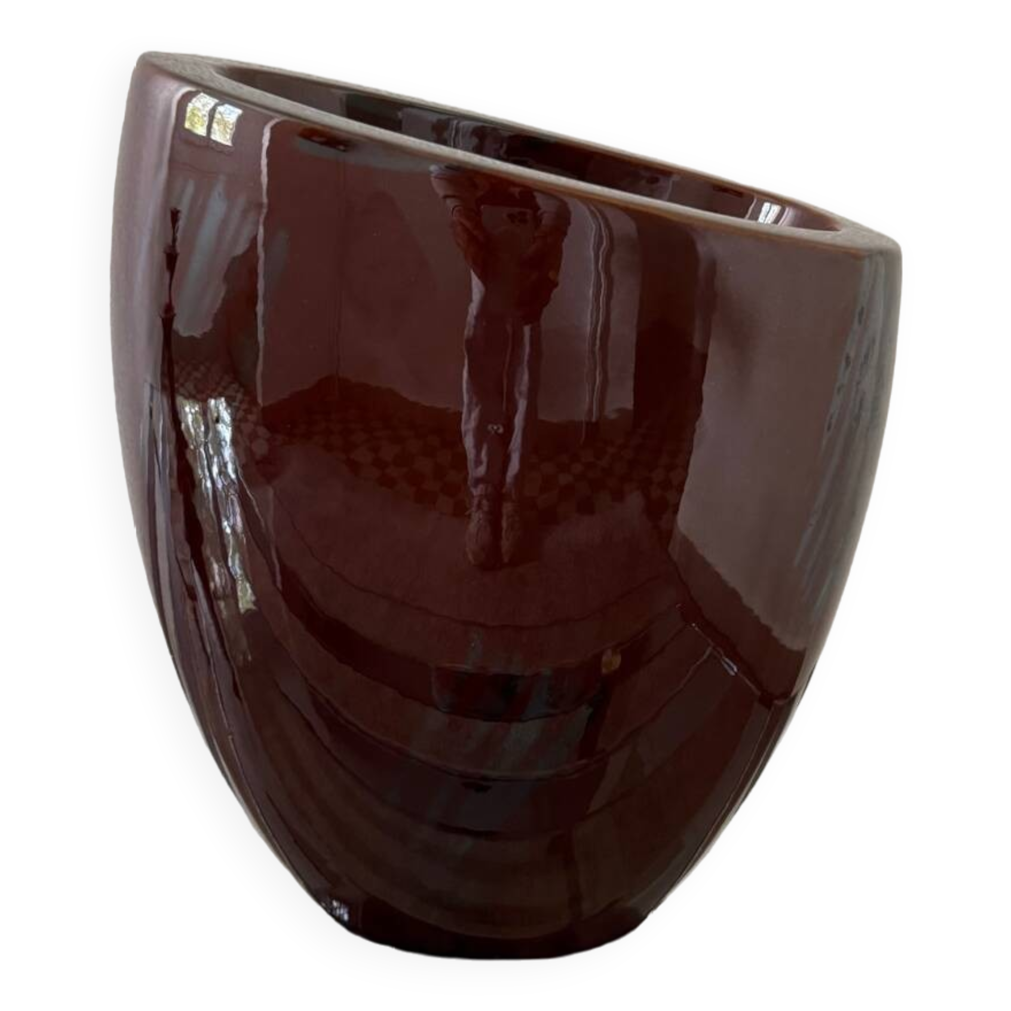 Asymmetrical ceramic vase from the 60s