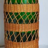 XL bottle lamp foot dressed in rattan 50s