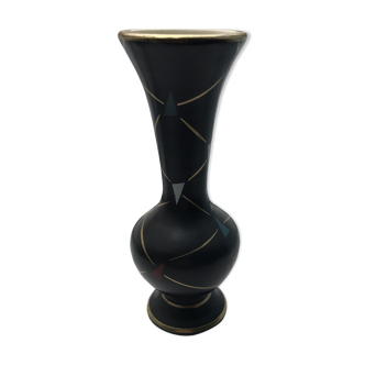 Vase a balustre noir