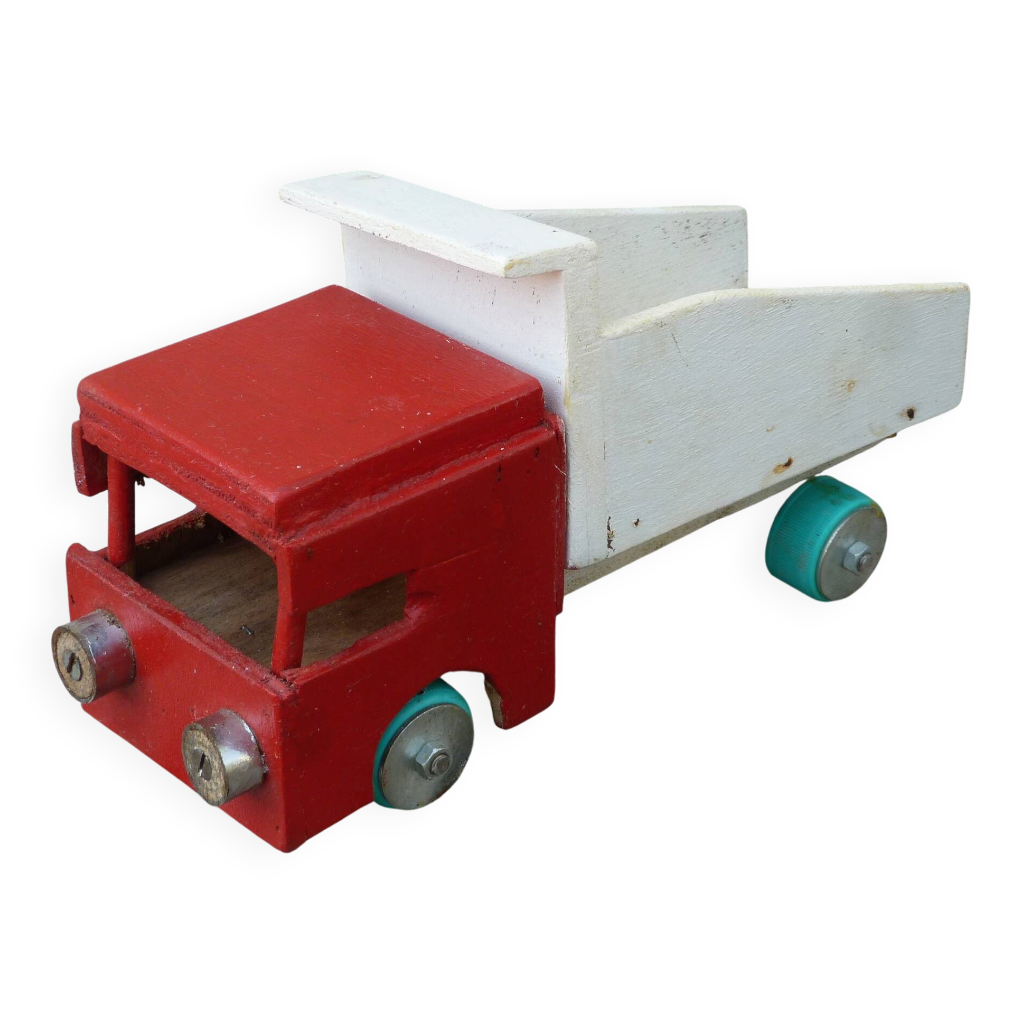 Vintage wooden toy truck handmade