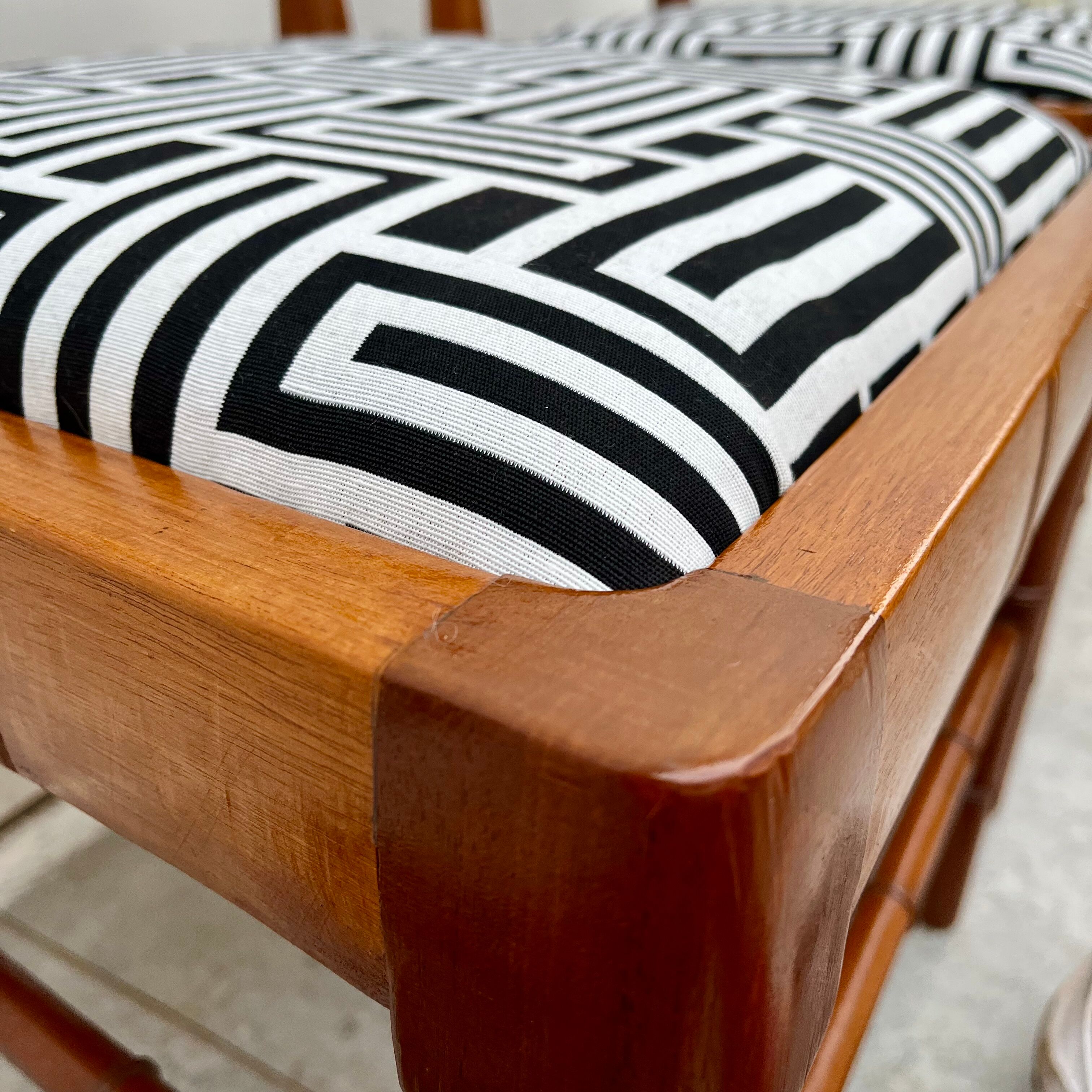 Set of two refurbished Faux Bamboo Chippendale Chairs