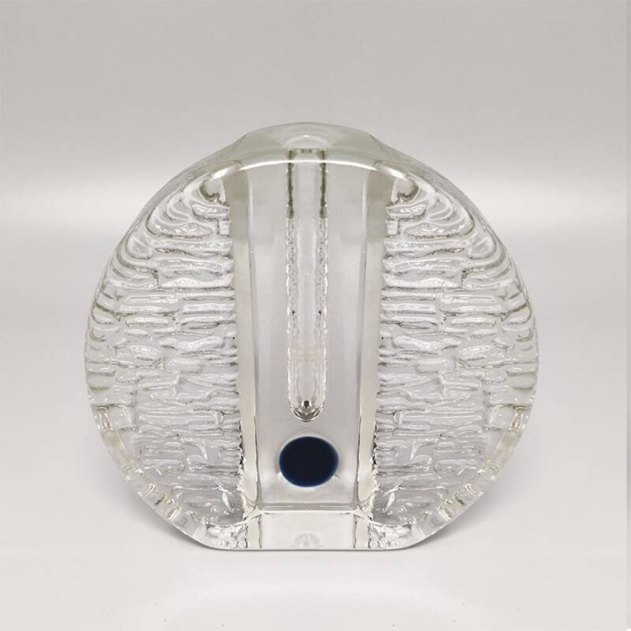 1970s Walther Glass Bullseye Vase by Heiner Düsterhaus. Made in Germany