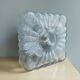 Pair clear glass round and square flush mount flower lamps