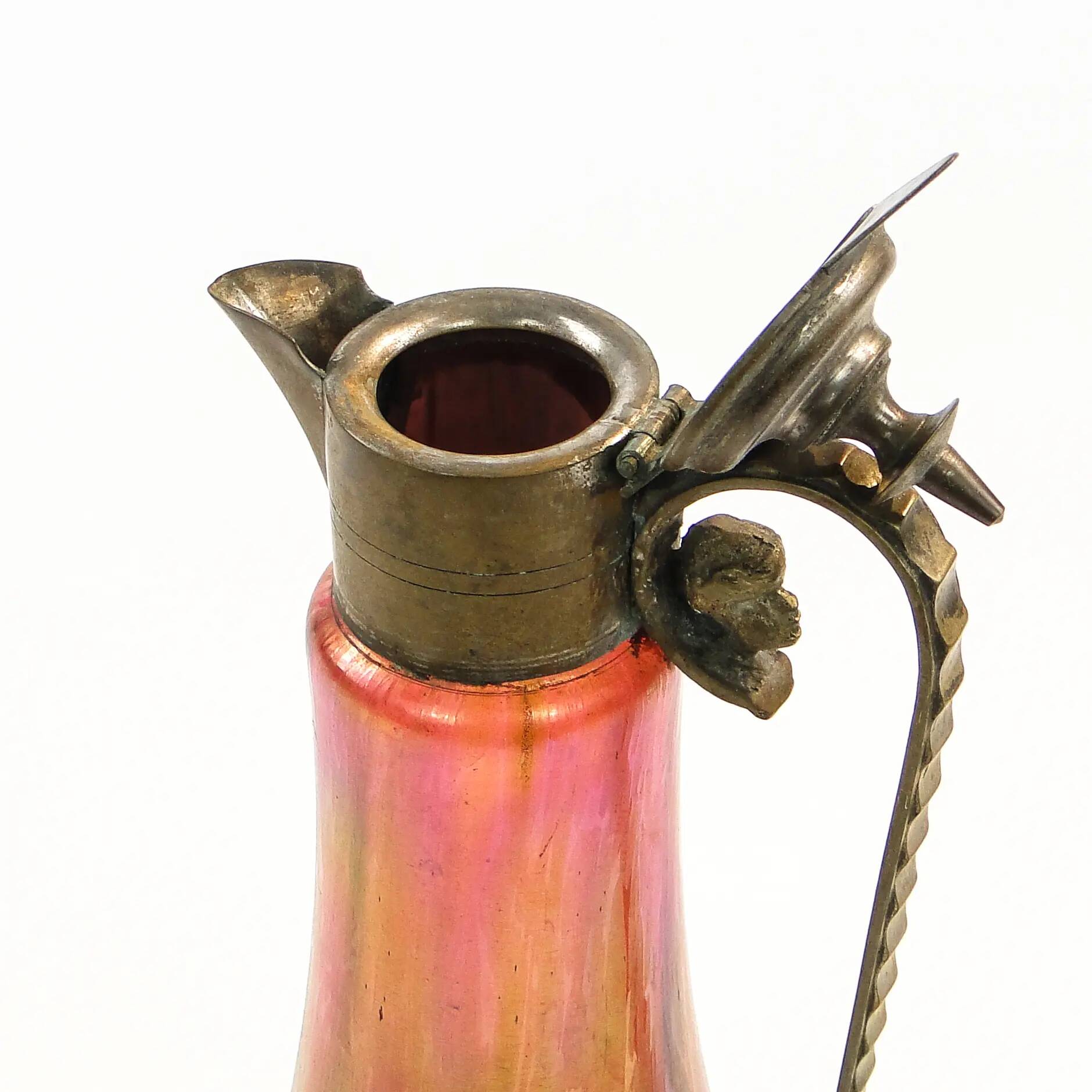 Carafe, Art Nouveau, glass, Czechoslovakia, early 20th century