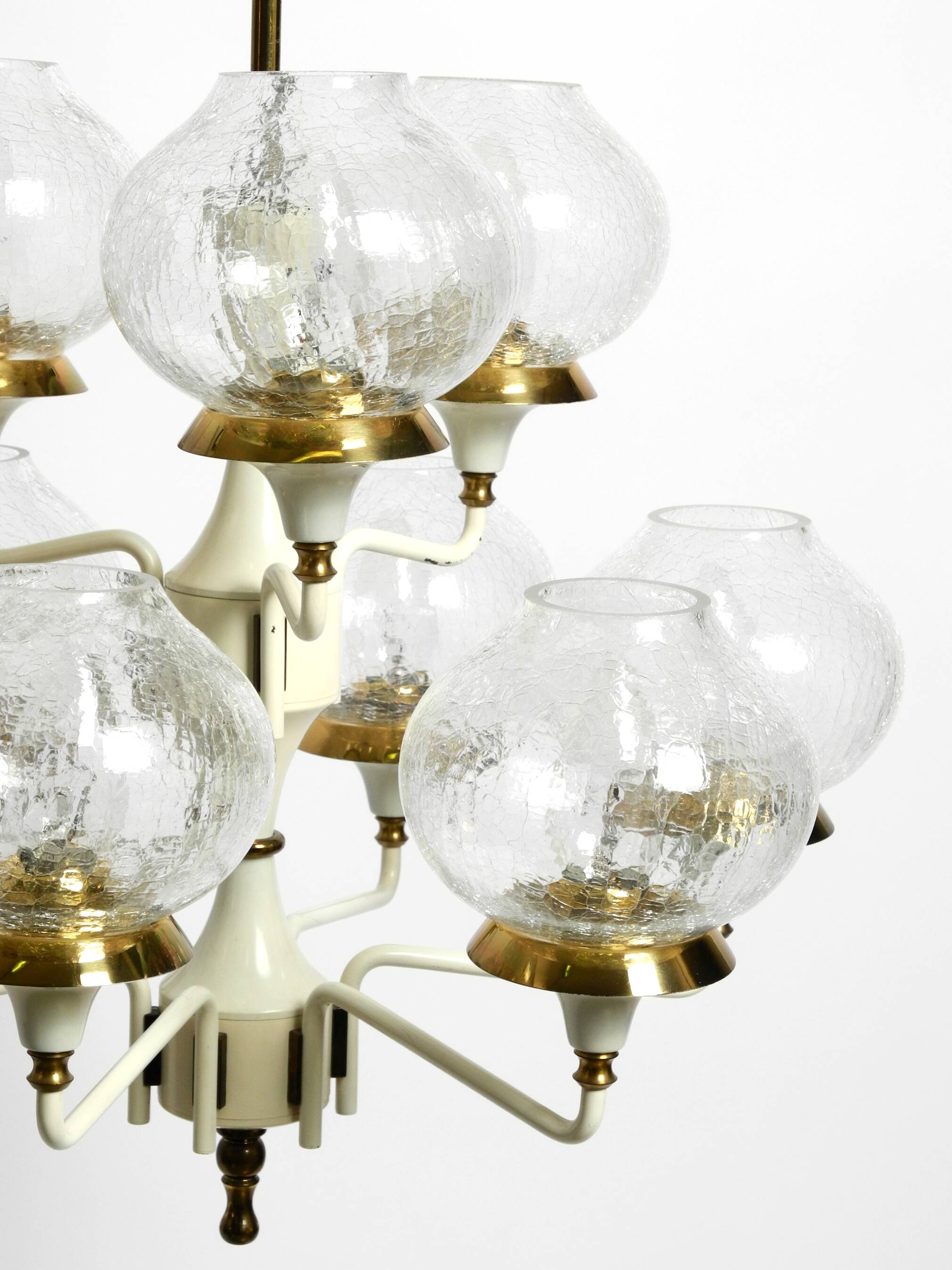 Beautiful 1960s brass glass Tulipan ceiling lamp by Hans Agne Jakobsson