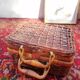 Small box suitcase in vintage rattan