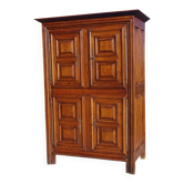 Armoire en chêne, 4 portes, style Louis XIII