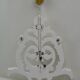 Pair of white patinated wood wall lamps