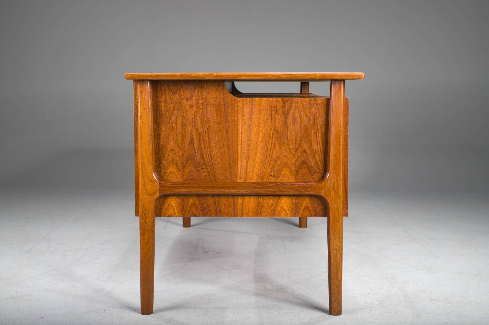 Danish Teak Boomerang Desk by Imha Mobelfabrik, 1970s