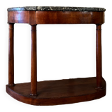 Console demi-lune en noyer d’époque empire début du xixeme siècle