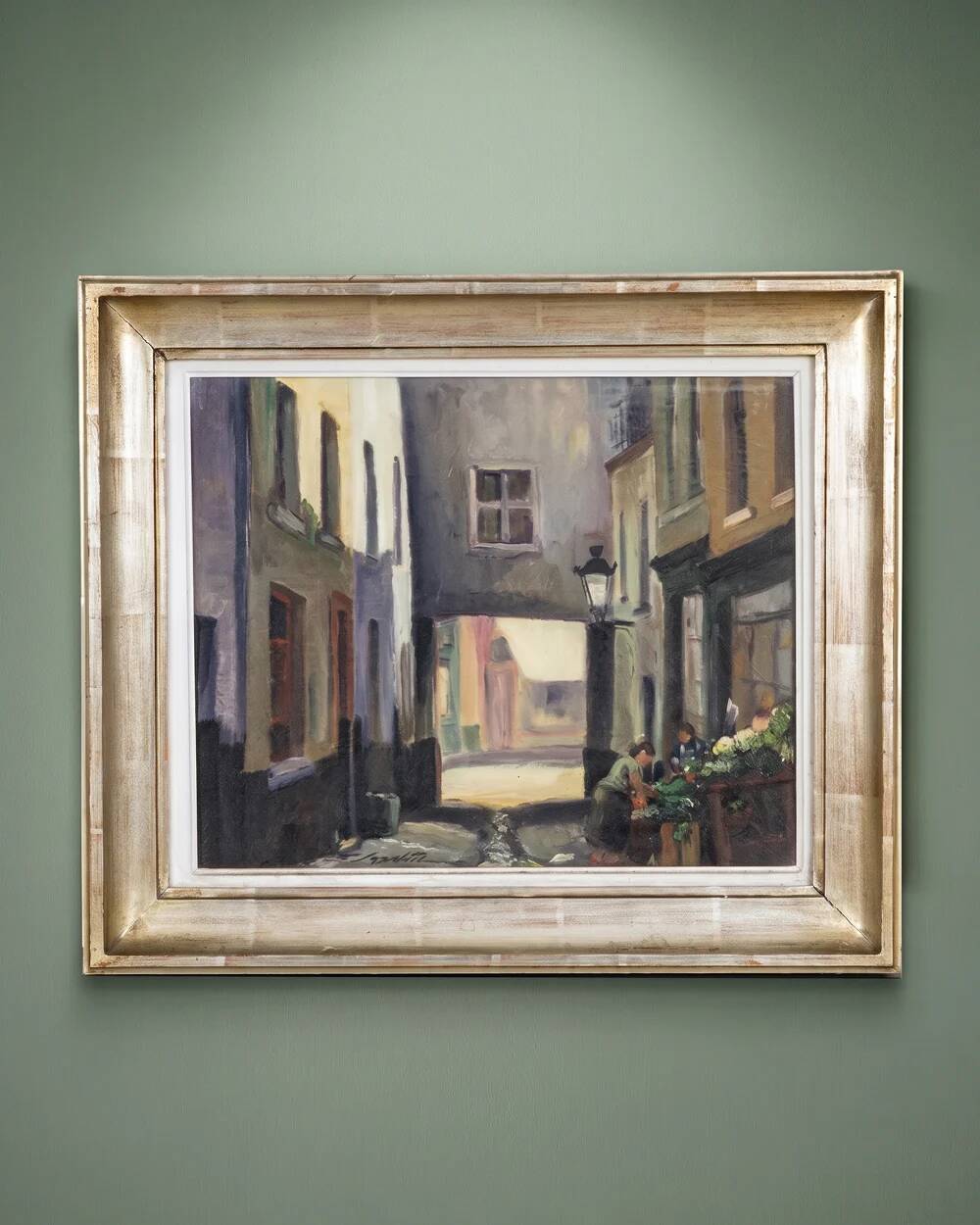 Street scene painting in Brussels