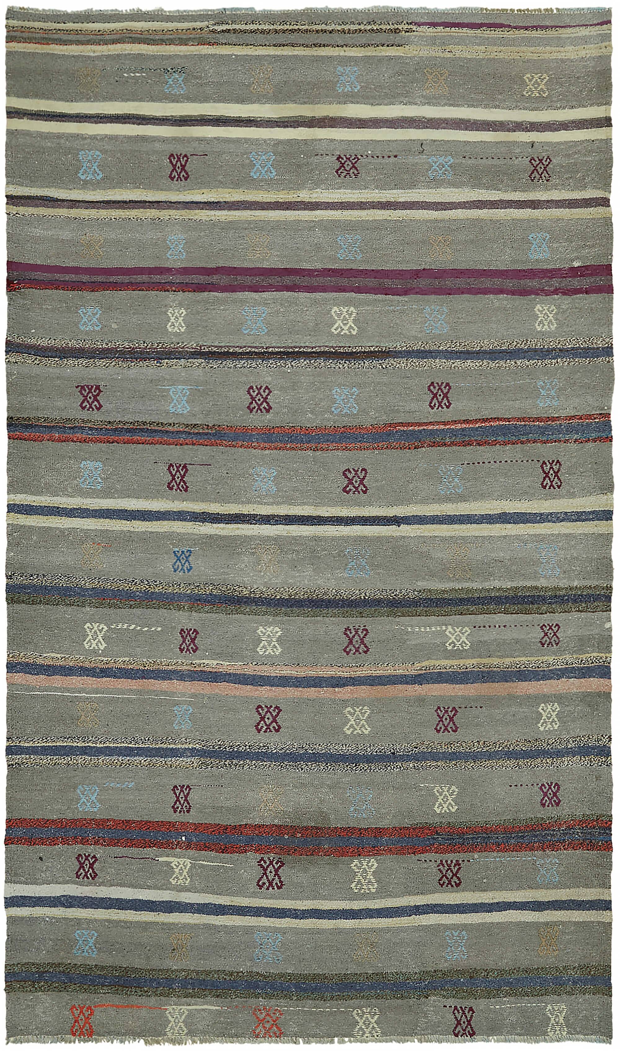 Turkish Handmade Vintage Anatolian Kilim 148 cm x 250 cm