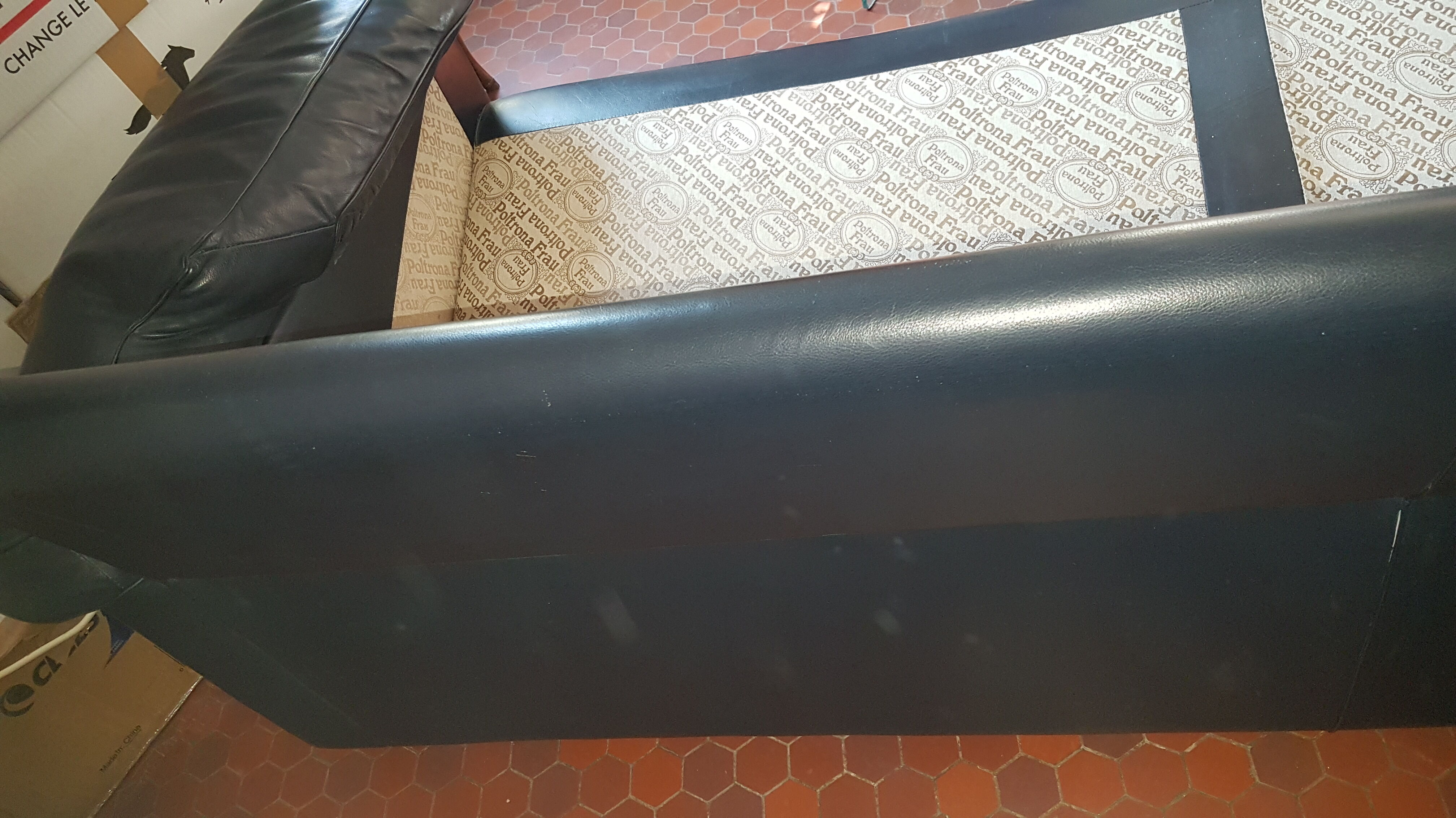 Poltrona Frau leather sofa