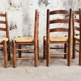 4 brutalist chairs 50s