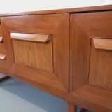 Vintage Scandinavian style sled foot sideboard in teak from the 60s