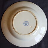 Hollow plate in earthenware decorated with flowers