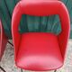 Paire de fauteuils Skaï rouge 1970