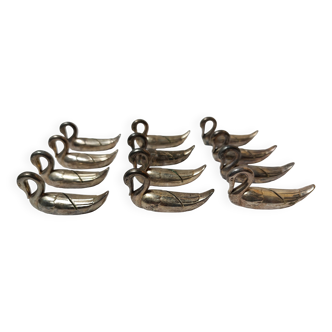 set of 12 duck/swan shaped table name or menu holders - Vintage