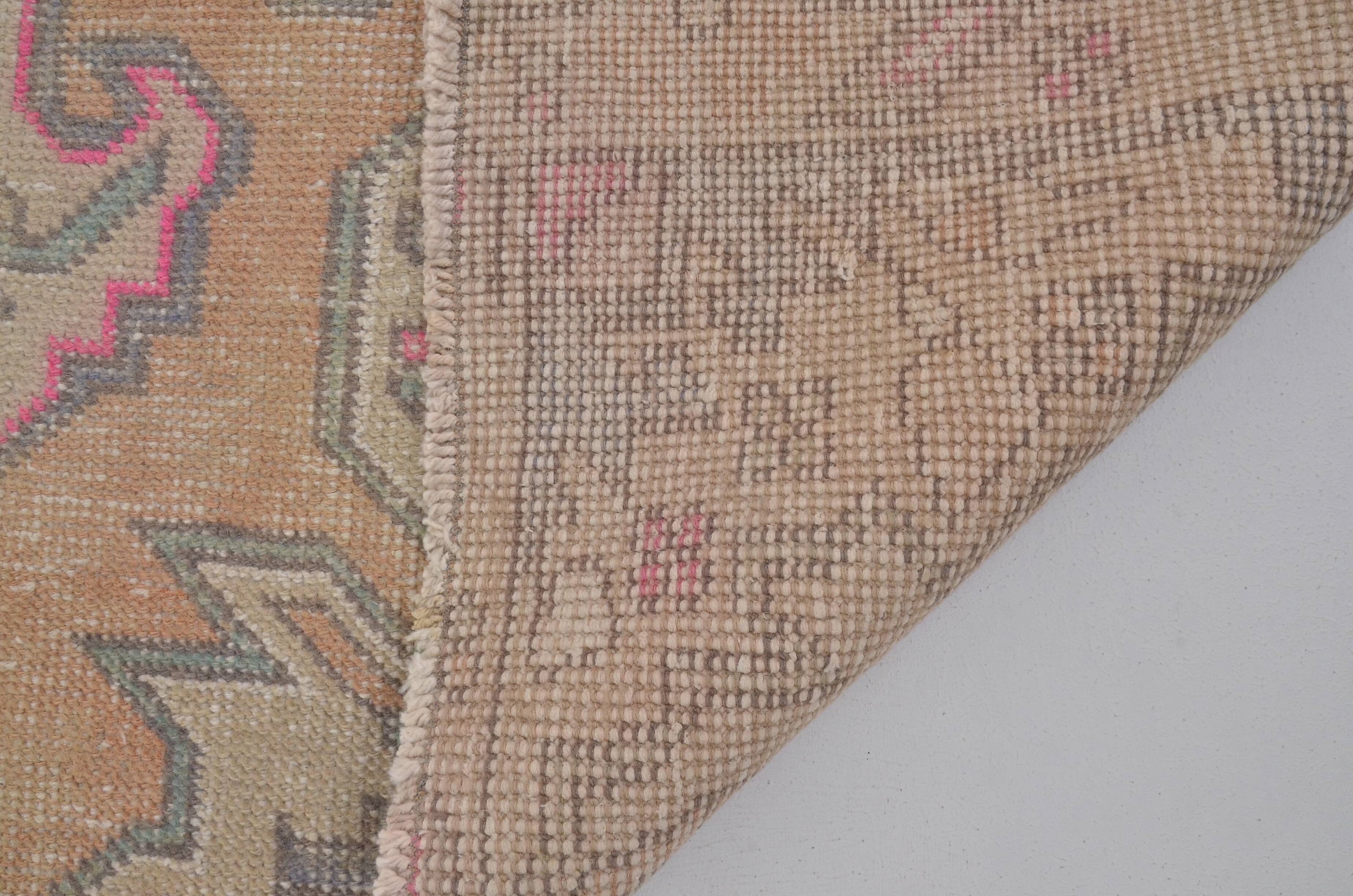 Orange & Beige Turkish Wool Rug sku 2584