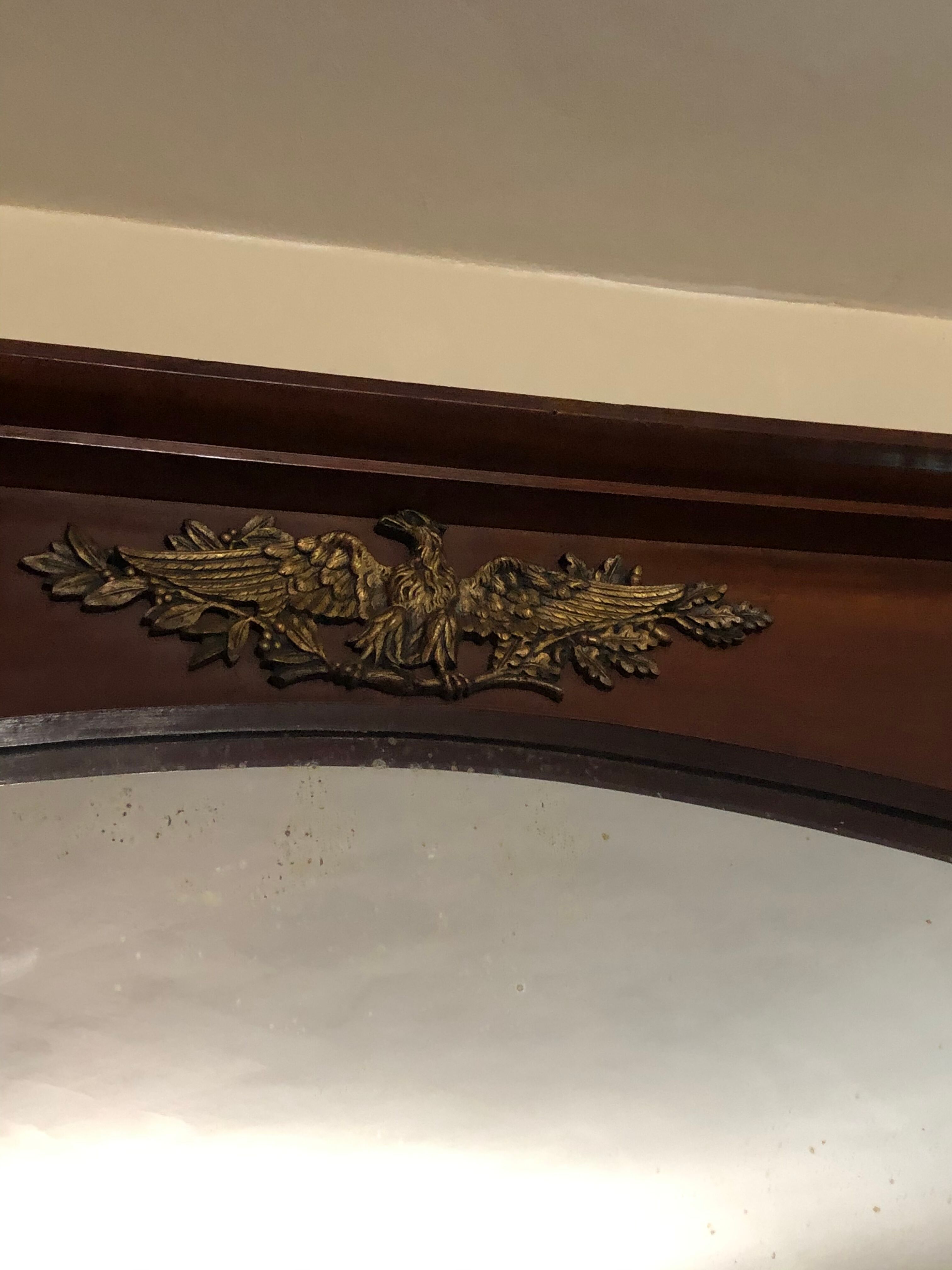 Mirror mahogany style Empire bronzes