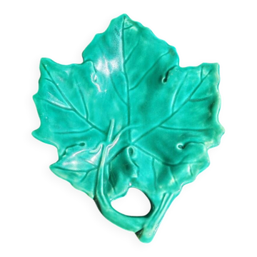 Feuille de vigne en barbotine vintage