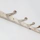 Industrial White Wall Mounted Coat Rack in Wood, Belgium, 1920s
