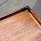 Mid-century teak and walnut side table, 1960s.