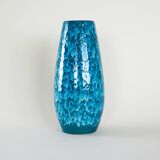 Blue ceramic vase, German design, 1960s, made in Germany