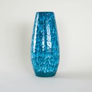Blue ceramic vase, German design, 1960s, made in Germany