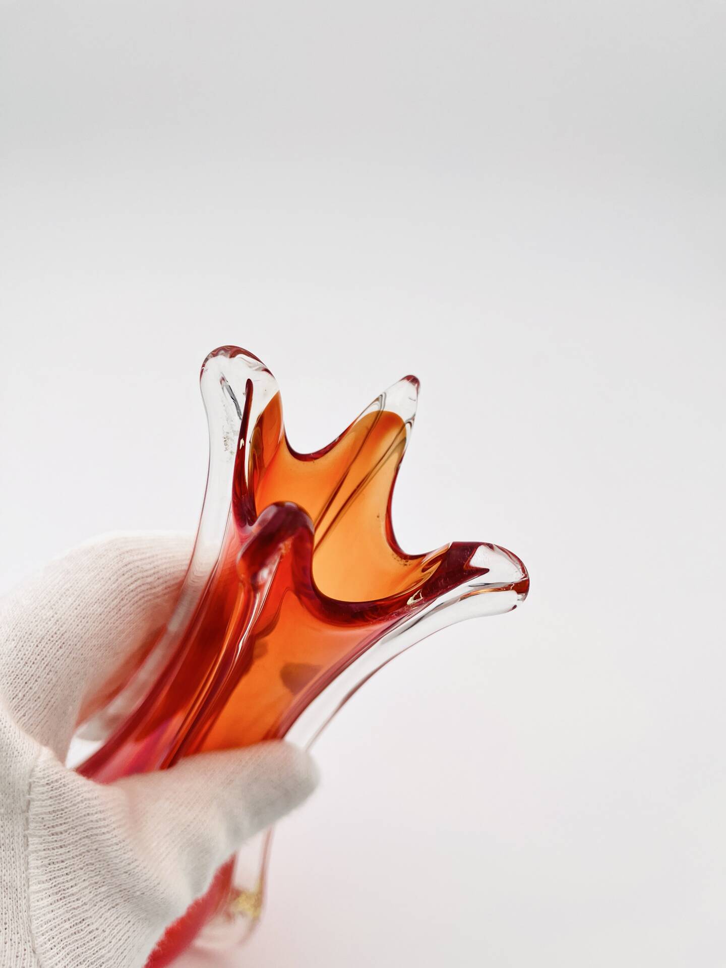 Murano Vase - Ouraline - Sommerso - Red & Yellow - 28cm