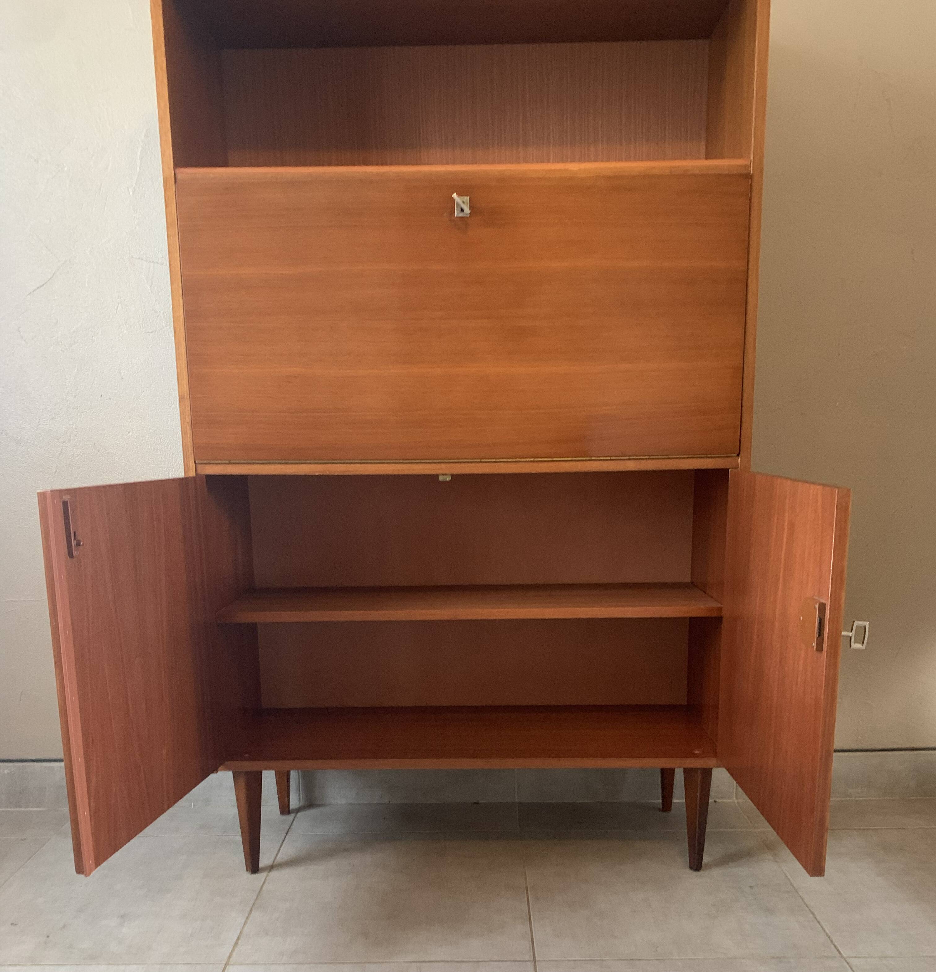 Scandinavian teak secretary, 1960s