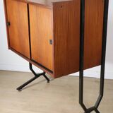 Vintage modular bookcase in wood and metal, Italy, 1960