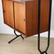 Vintage modular bookcase in wood and metal, Italy, 1960