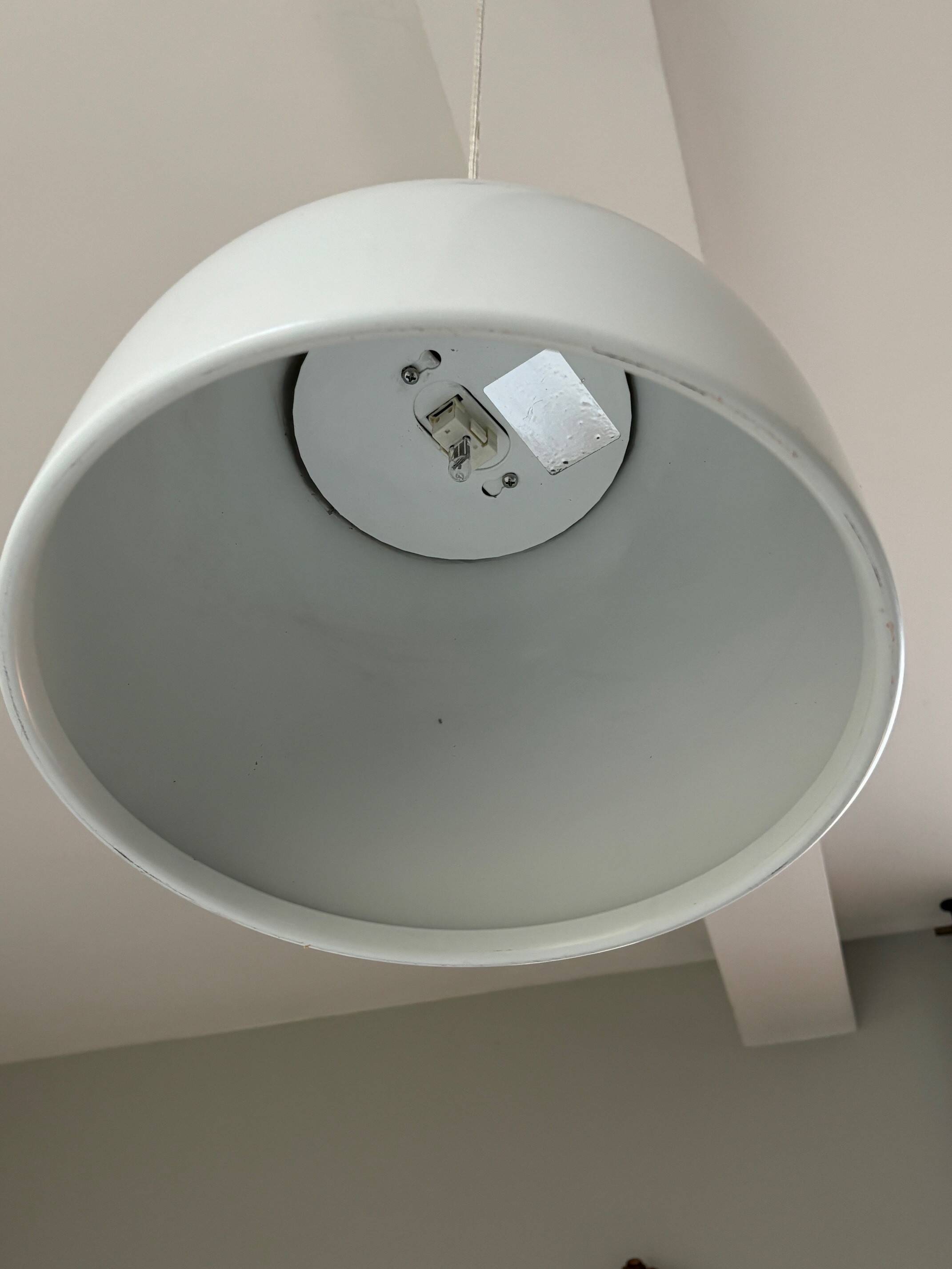 2 metal pendant lights - Sweden 70s/80s