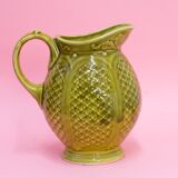 Sarreguemines green vintage carafe