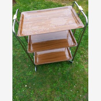 Folding rolling serving table 1970s