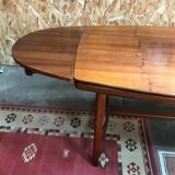 Table extensible en acajou par Jacques Hauville, années 70
