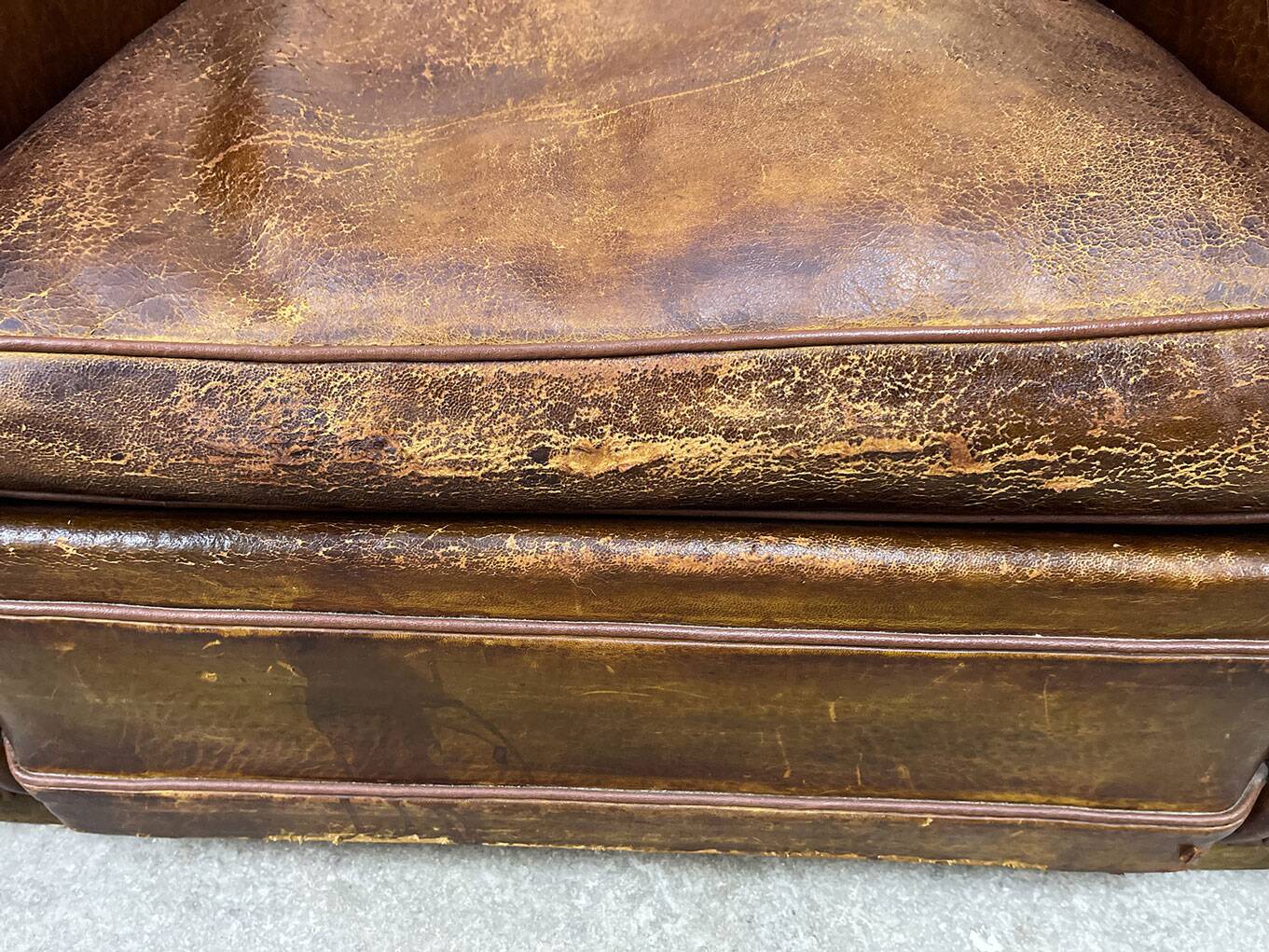 1950 leather club armchair