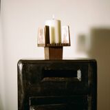 Brutalist Candle Holder / Chandelier in Bronze Circa 1950