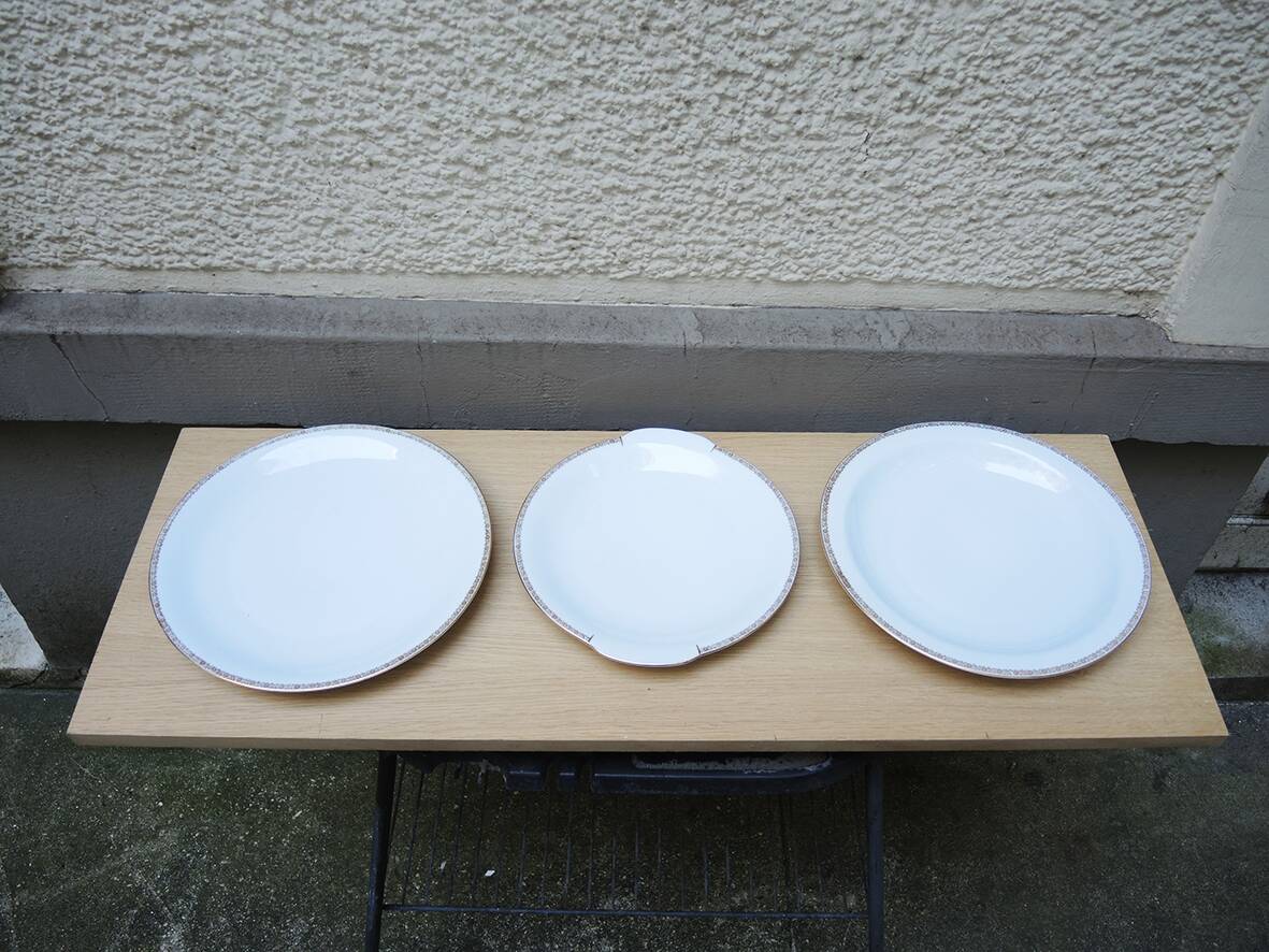 3 Antique Round Dishes - Rheinpfalz Hartporzellan Germany