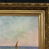 French School of the 20th century, Mediterranean Sea, oil on canvas