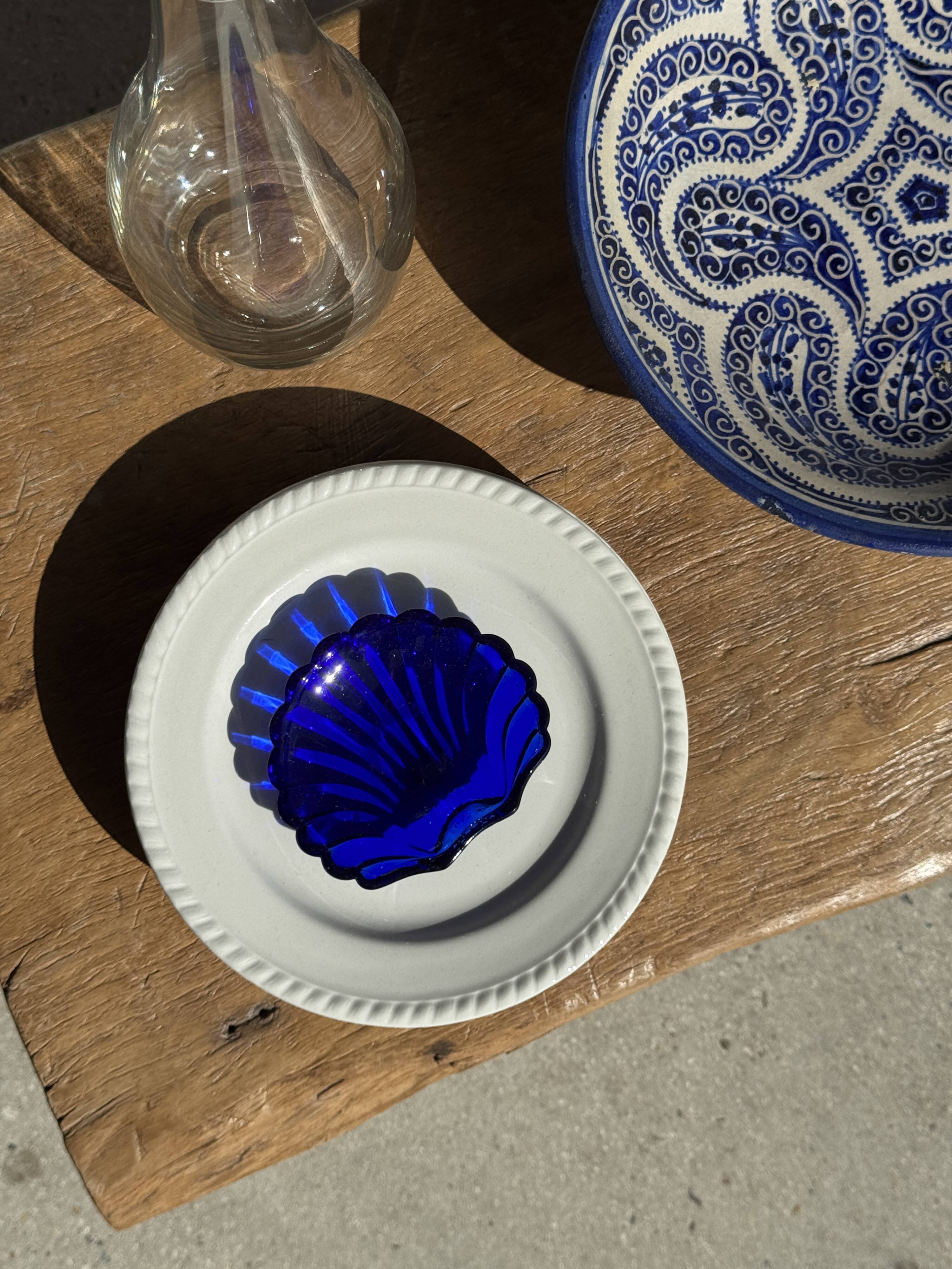 Coupe marocaine en céramique bleu de Fès D28