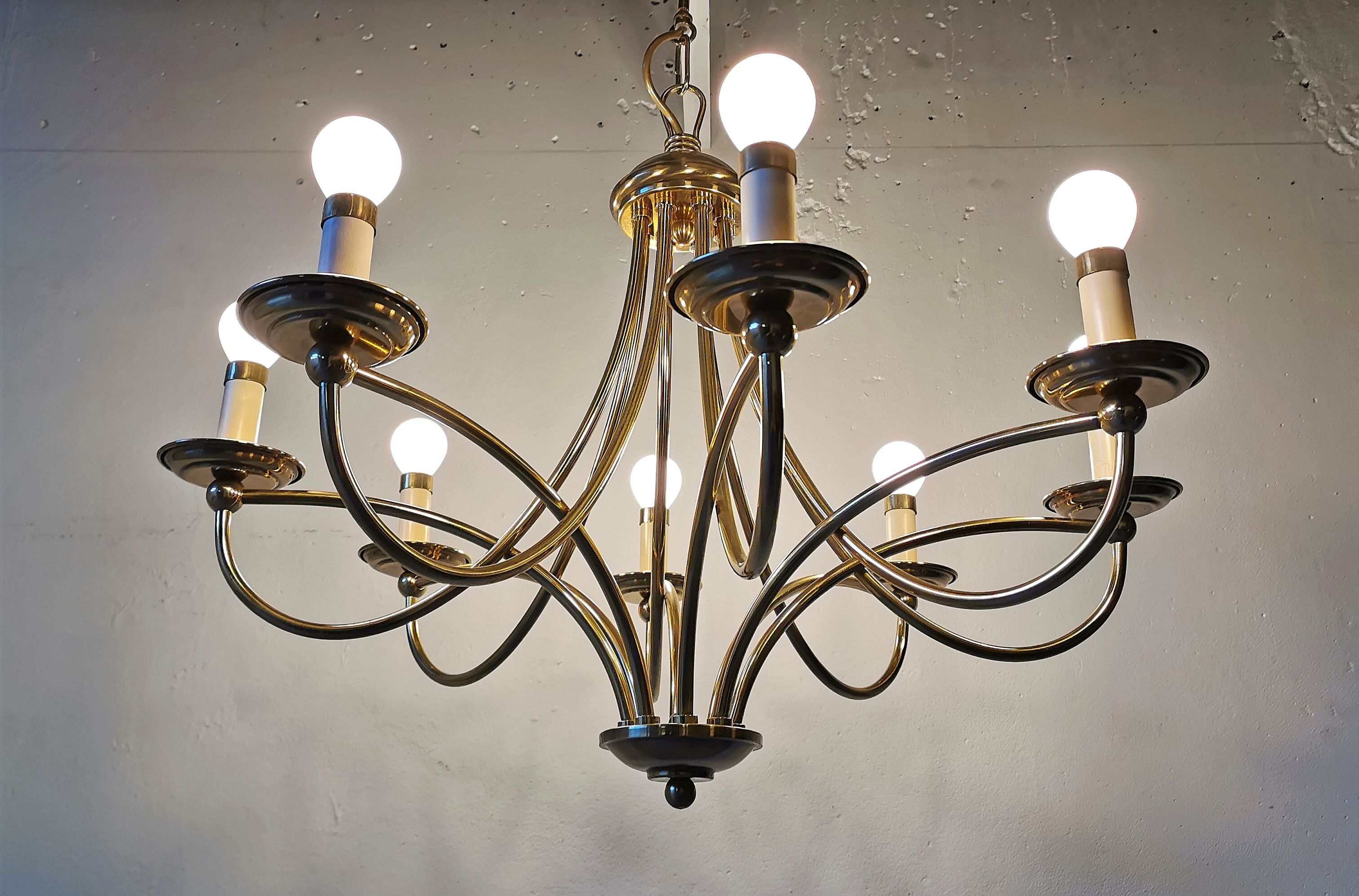 Brass chandelier 70/80