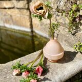 Ancien pied de lampe vase rose