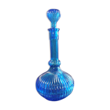 Vintage blue fluted decanter