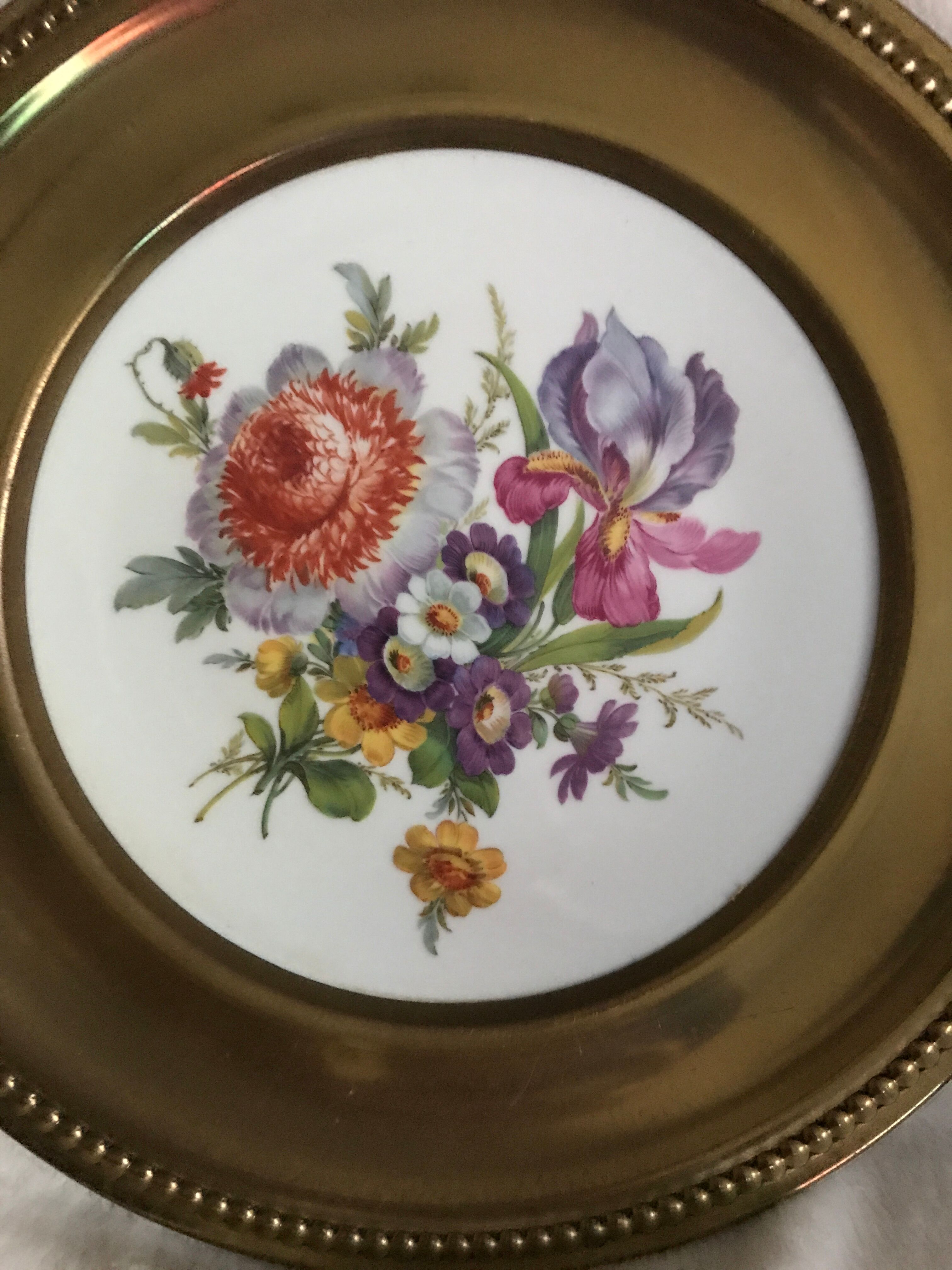 Fine porcelain floral plate