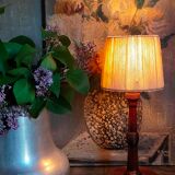 Art-deco lamp foot in solid wood turned 40s