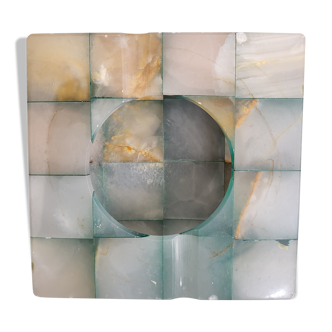 Green marble ashtray