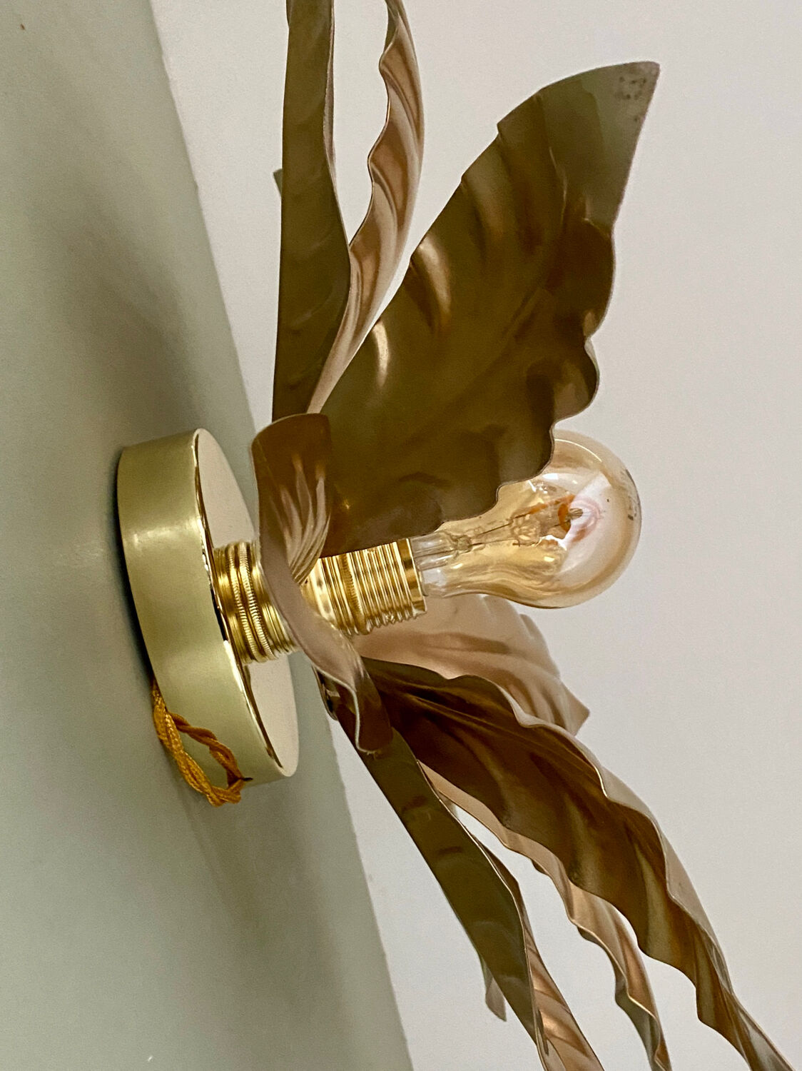 Vintage golden wall light