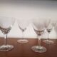 Set of 4 star-engraved glasses from the 50s